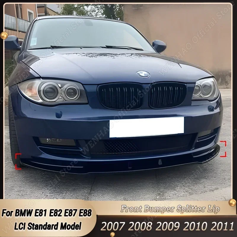 Auto predného nárazníka splitter Spiter Spoile Guard Difuser Cover Tink pre BMW 1 Series E81 E82 E87 E88 LCI Standard Model 2007-2011