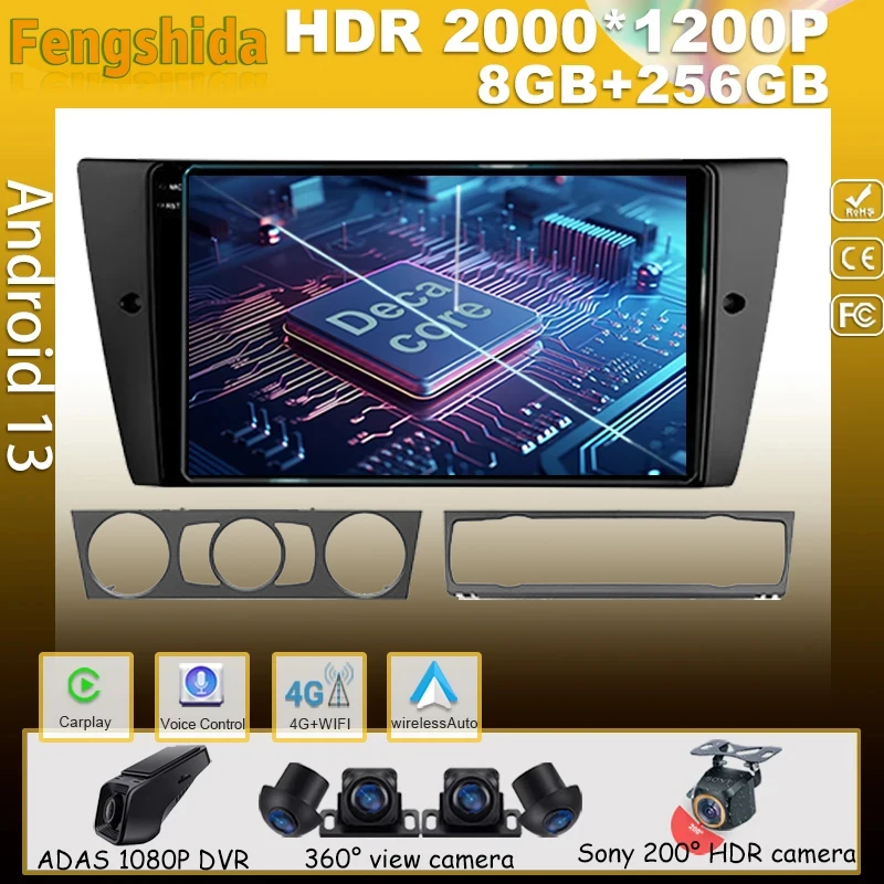 Auto Radio Android pre BMW 3-série E90 E91 E92 E93 2005-2013 Navigačné video hráč s automobilov