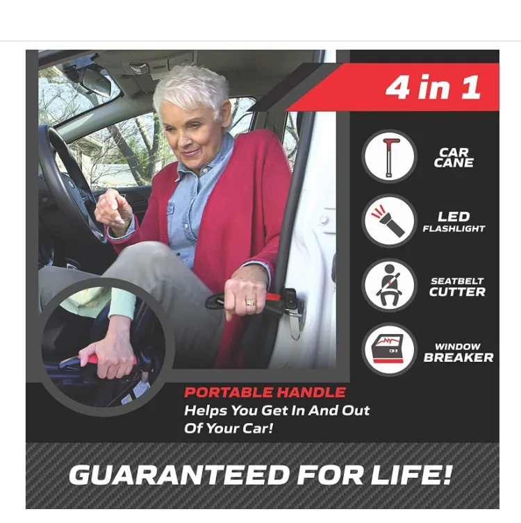 Auto rukoväť trstiny dvere vozidla Grab Bar Stand Assist Mobility Pomoc Nástroj Automobilové príslušenstvo pre deti staršie čierne