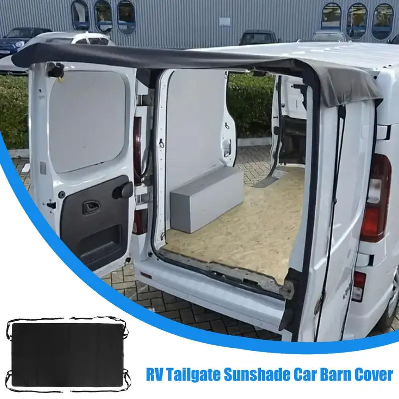Auto RV Tailgate Shade Tailgate Net Sunshade Camping Markopy Vylepšená tieň a zadná obrazovka pre zadné stane pre SUV RV