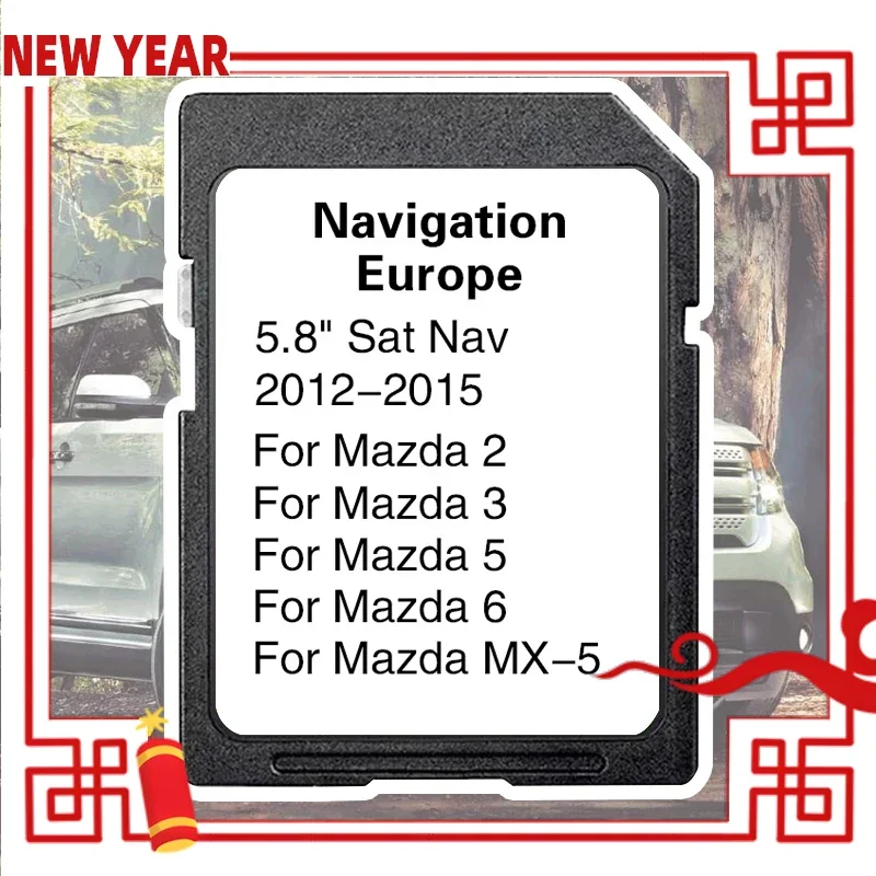 Auto SAT Navi Avn1 GPS karty Aktualizované mapy Dáta 8 GB 2023 2024 MAPS Verzia EÚ Británia navigácia SD karta pre Mazda 2/3/5/6/MX-5