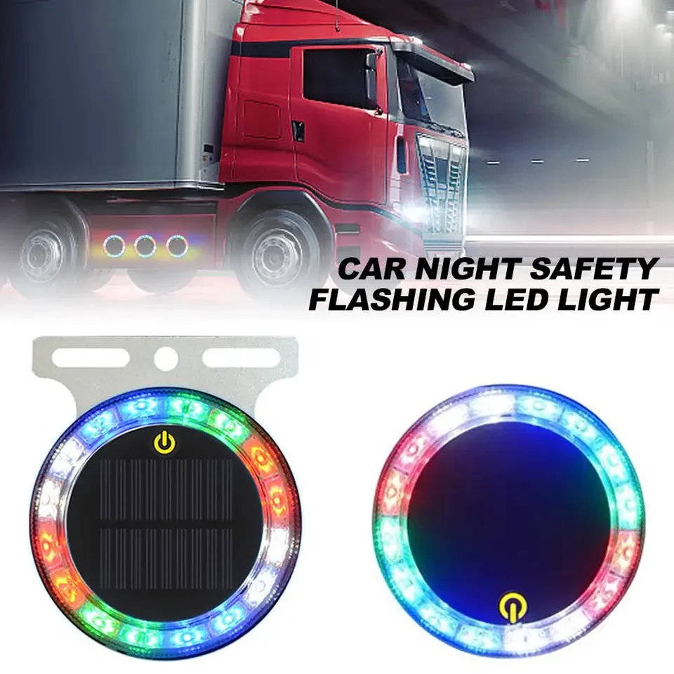 Auto solárne dotyk blikajúce svetlo auta Výstražné lampa Nočné bezpečnostné svetlo Anti-Collision Wirka Tail Lights Super silná magnetická základňa