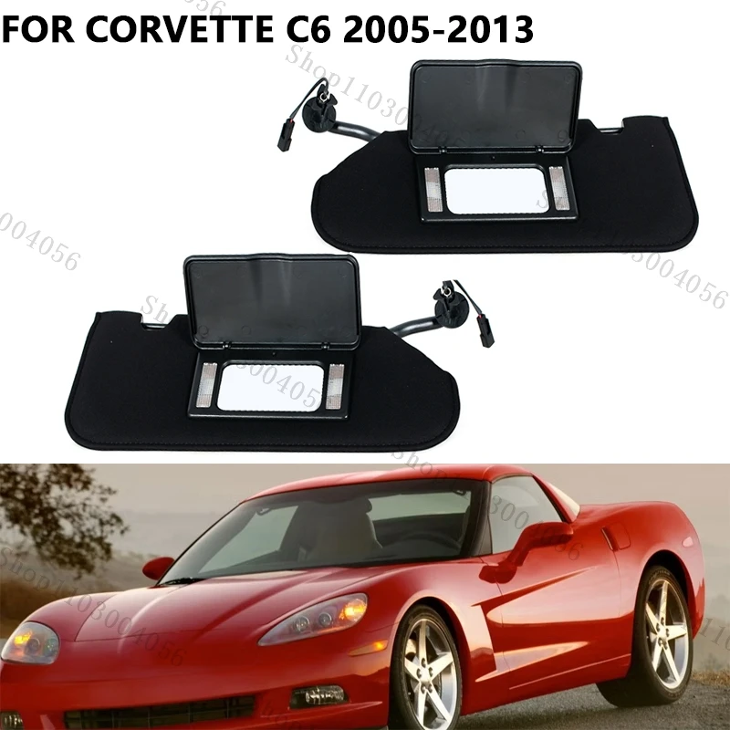 Auto Sunvisor Accessories pre Chevrolet Corvette C6 2005-2013 23142243 23142245 Sun Visor s čiarom