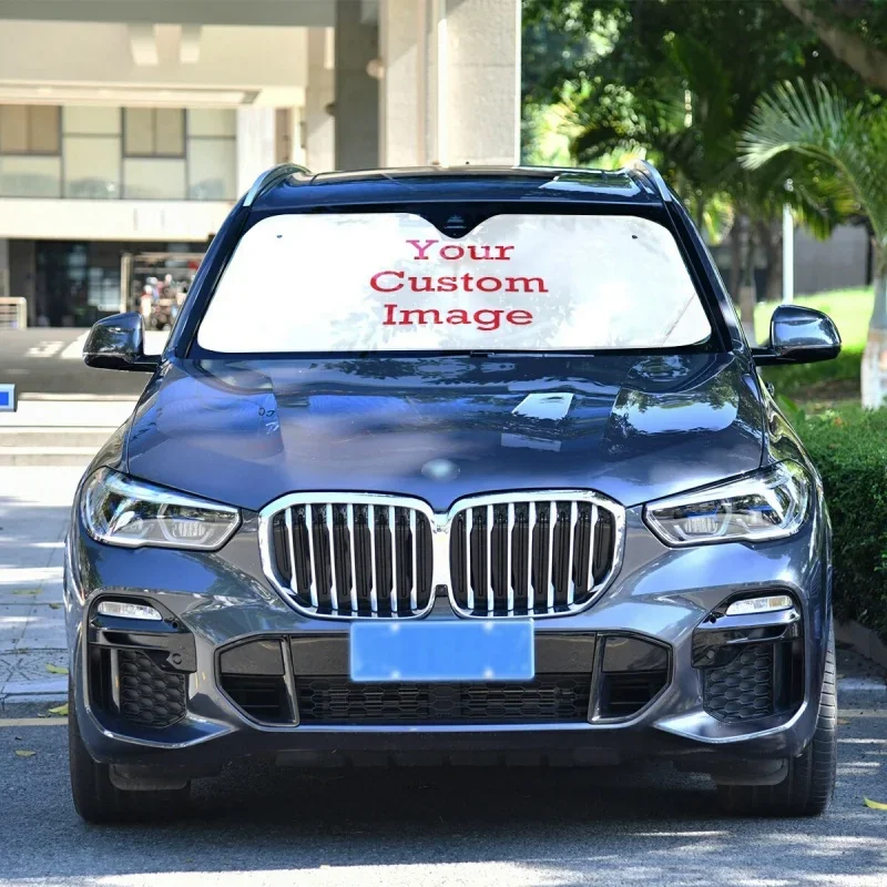 Auto vyhrievané čelné sklo Sunshade Personalizované vlastné vzorové okno okno Černé sklo kryt slnečného tieňa automatické slnečné slnečné žiarenie Solárna ochrana