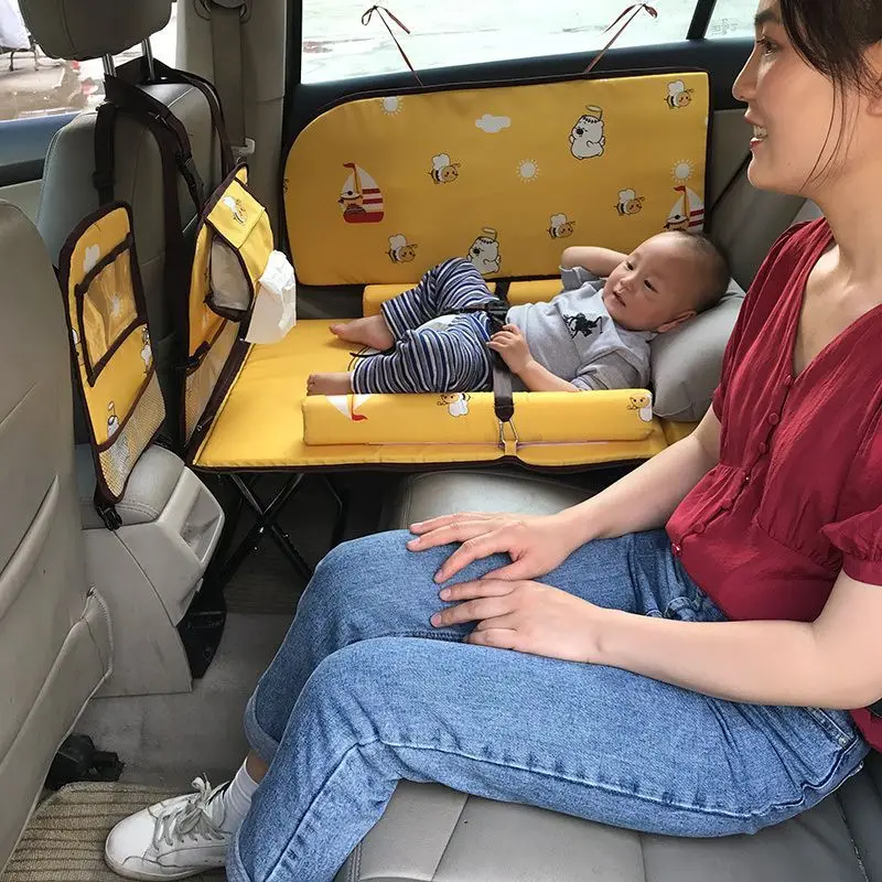 Auto zadné sedadlo skladacie deti cestovná posteľ detské auto zadné spanie roho
