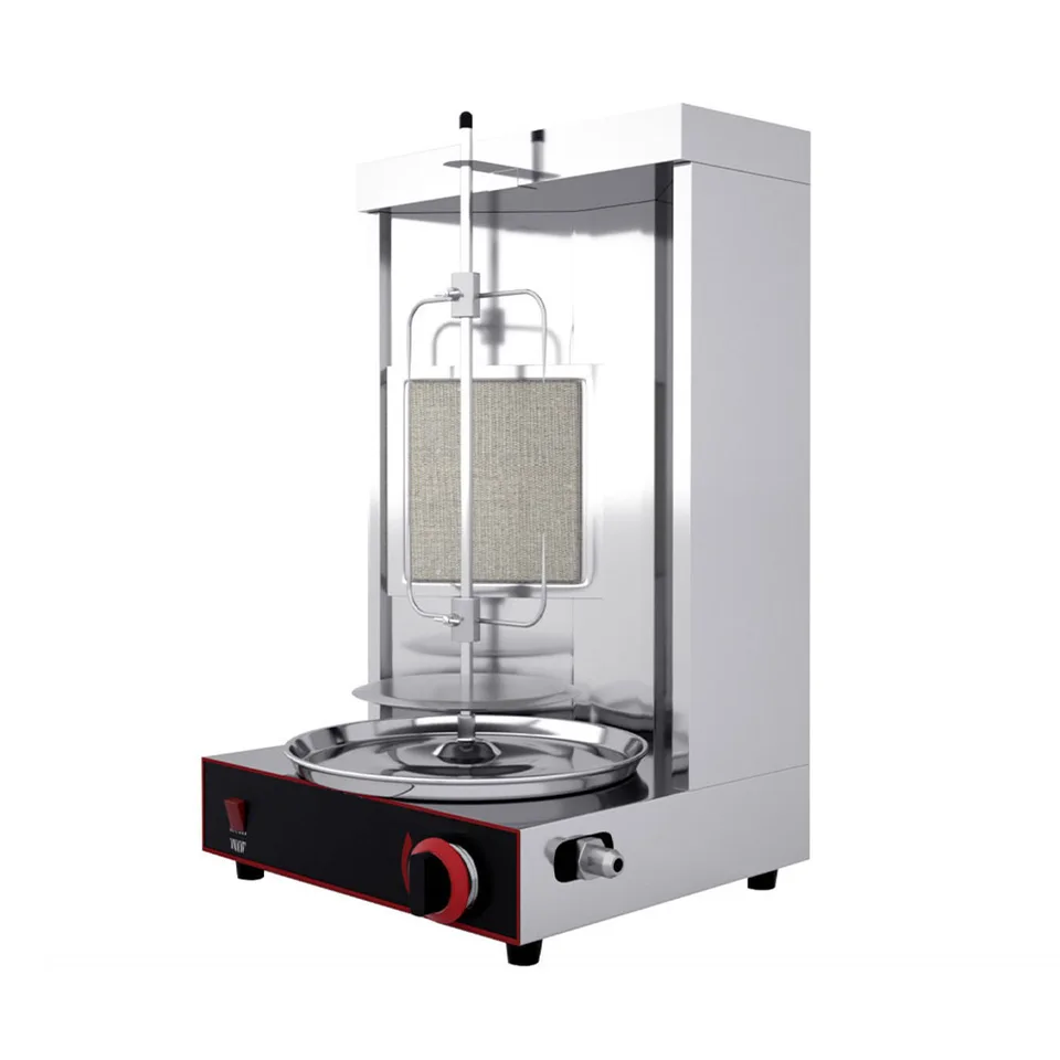 Automatická rotácia plynový elektrický darček kebab stroj komerčný Shawarma pre reštauráciu 1 2 Burner Turkish Garbecue stroj