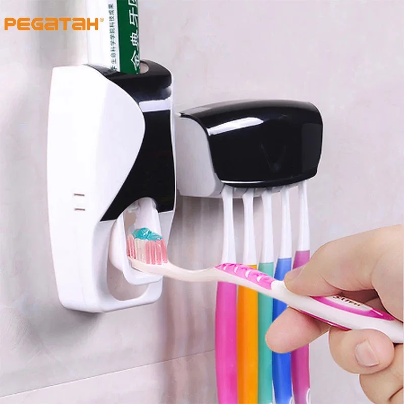 Automatická zubná pasta Dispenser nástenné kúpeľňové príslušenstvo Set Storage Storage Rack OutfOof Stopezer zubná kefka