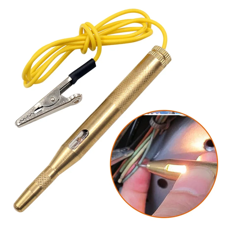 Automatické auto svetlo obvodov testera Light napätie DC 6V 12V 24V Meď testovací detektor Probe Svetelný systém testovacie sondy Lamp