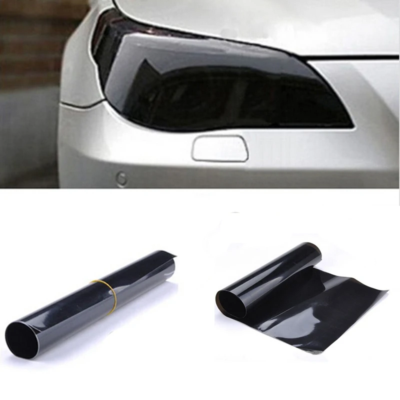 Automatické auto svetlomet Zadné svetlo Farba leskla čierna lampa trblietavý dymový odtieňový odtieň vinylová nálepka Styling Príslušenstvo