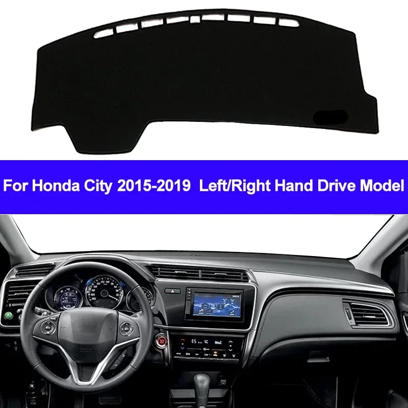 Automatické automatické krytie palubnej dosky Dash Dash Mat Cape Pad Carpet DashMat 2 vrstvy pre Honda City 2015 2016 2017 2018 2019 LHD RHD