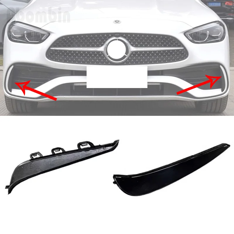 Automatické dekoratívne dekoratívne obočie Plate predný nárazník hmlová lampa prúžk pre benzovú triedu W206 C200 C220 C260L C300 2022 2023