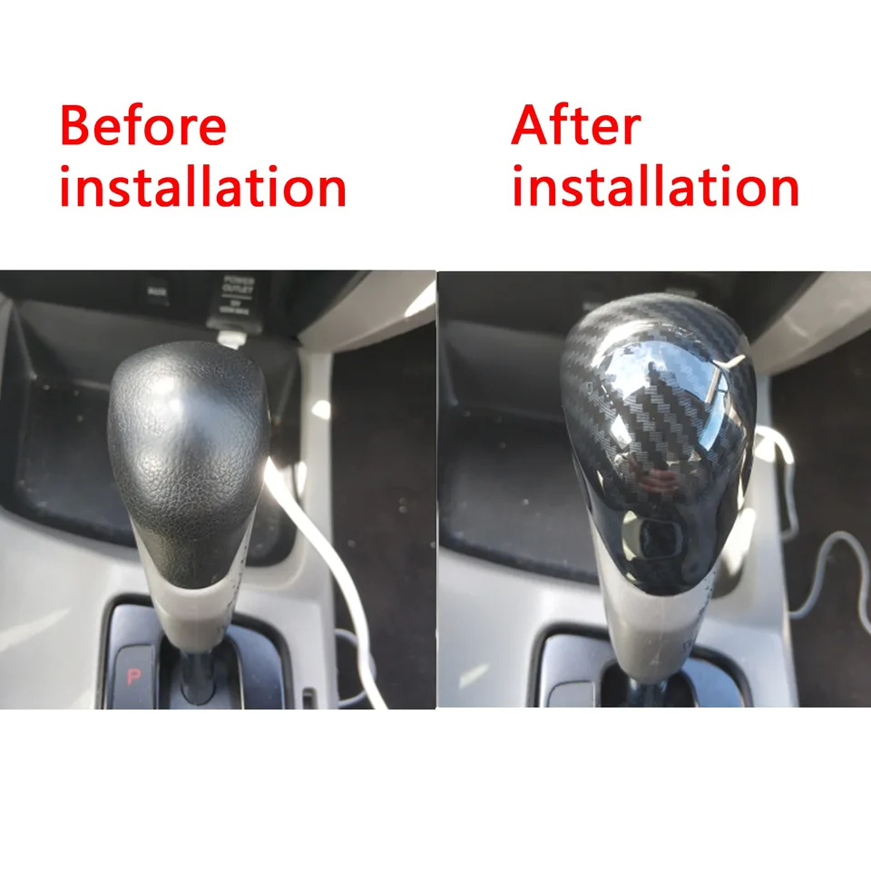 Automatické dekorácie gombíkových gombíkov pre uhlíkové vlákno pre Honda Civic 9. v roku 2012 2013 2014