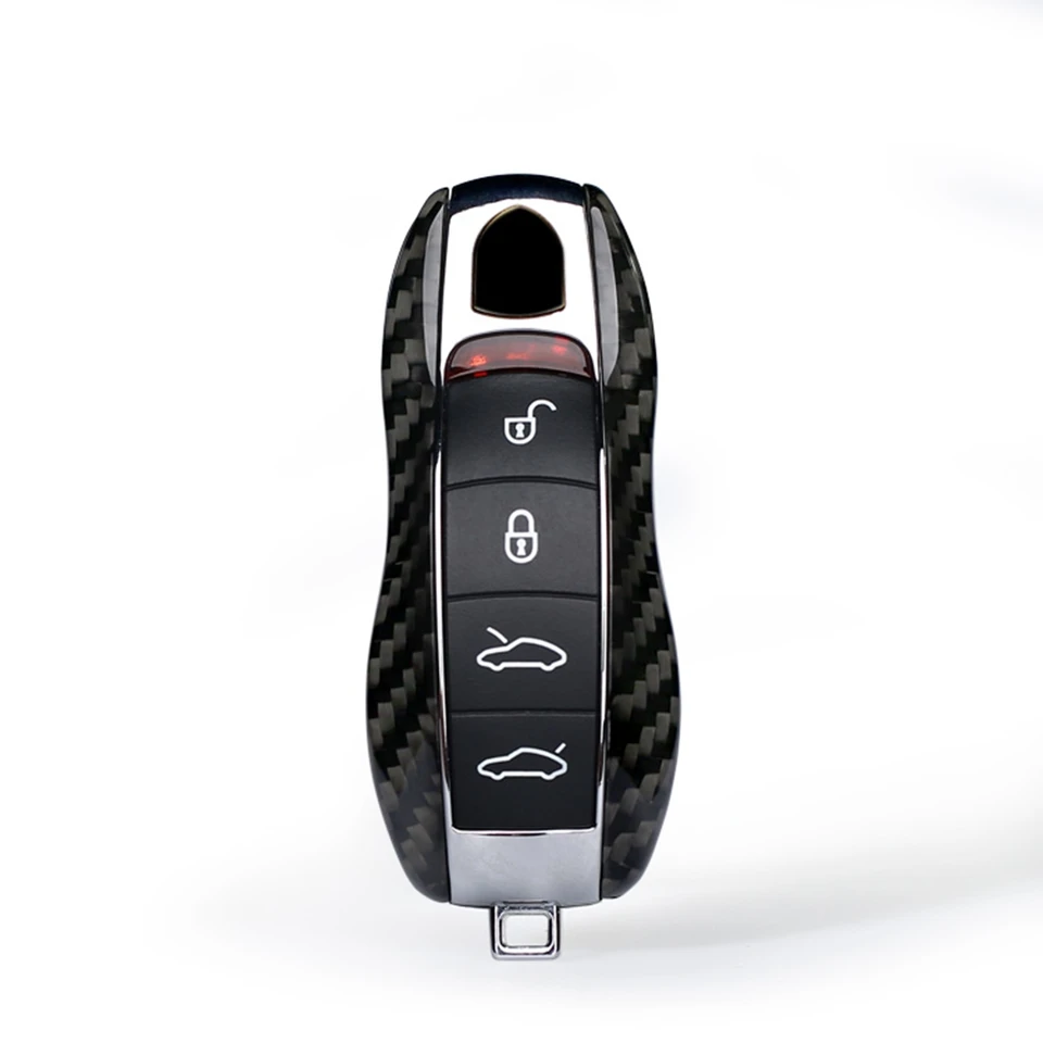 Automatické diaľkové kľúče z uhlíkových vlákien FOB Shell pre Porsche Cayenne 92A Panamera 970 Boxster Cayman 981 Carrera 911 991 Macan