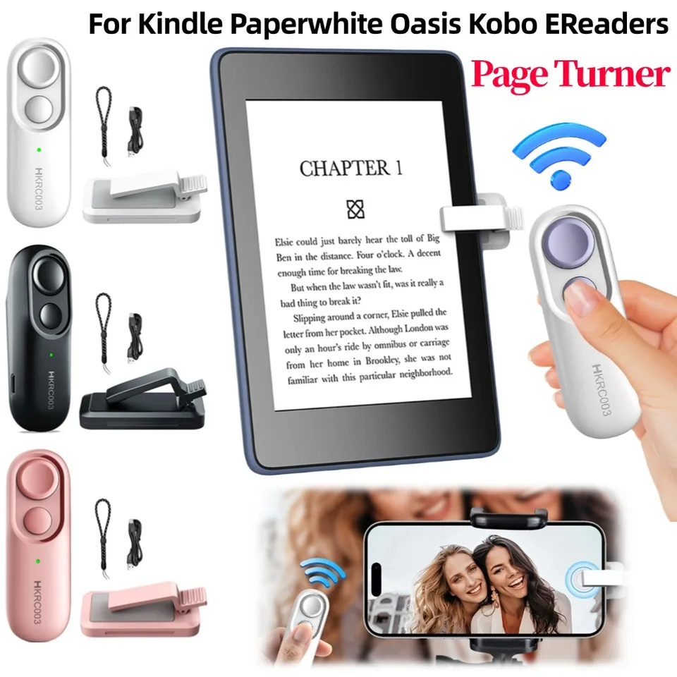 Automatické diaľkové ovládanie stránky Turner pre Kindle Paperwhite Oasis Kobo Ereaders+ Kliknutie na obrazovku s videokamerami Zariadenie