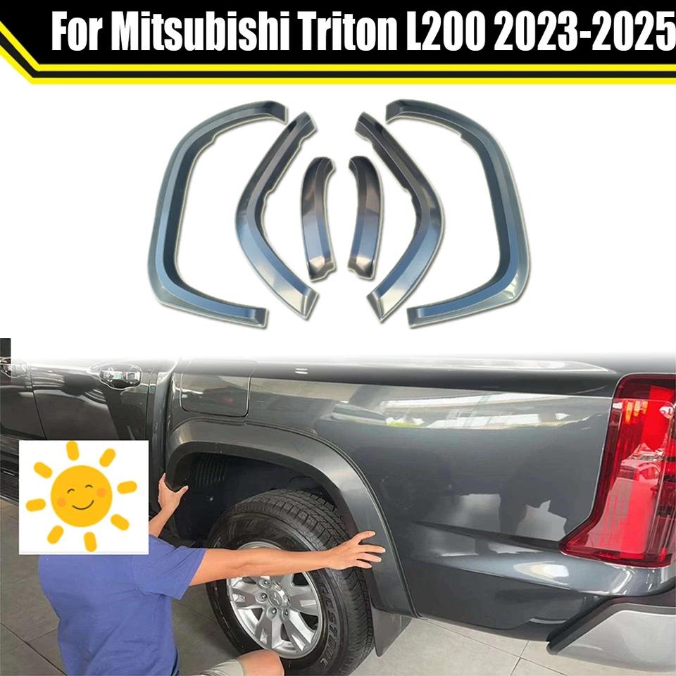 Automatické diely bahenné klapky pre Mitsubishi Triton L200 2023 2024 2025 4x4 Pick-up ABS koleso koleso obočie Slim Fender Slim