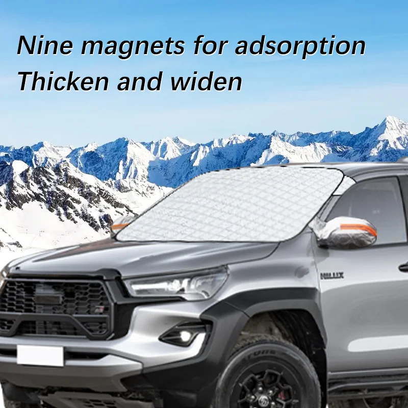 Automatické exteriérové ​​príslušenstvo pre Toyota Hilux Zimné auto snehový štít tieň predné predné sklo nepremokavý ľadový frost slnečný kryt slnečného krytu