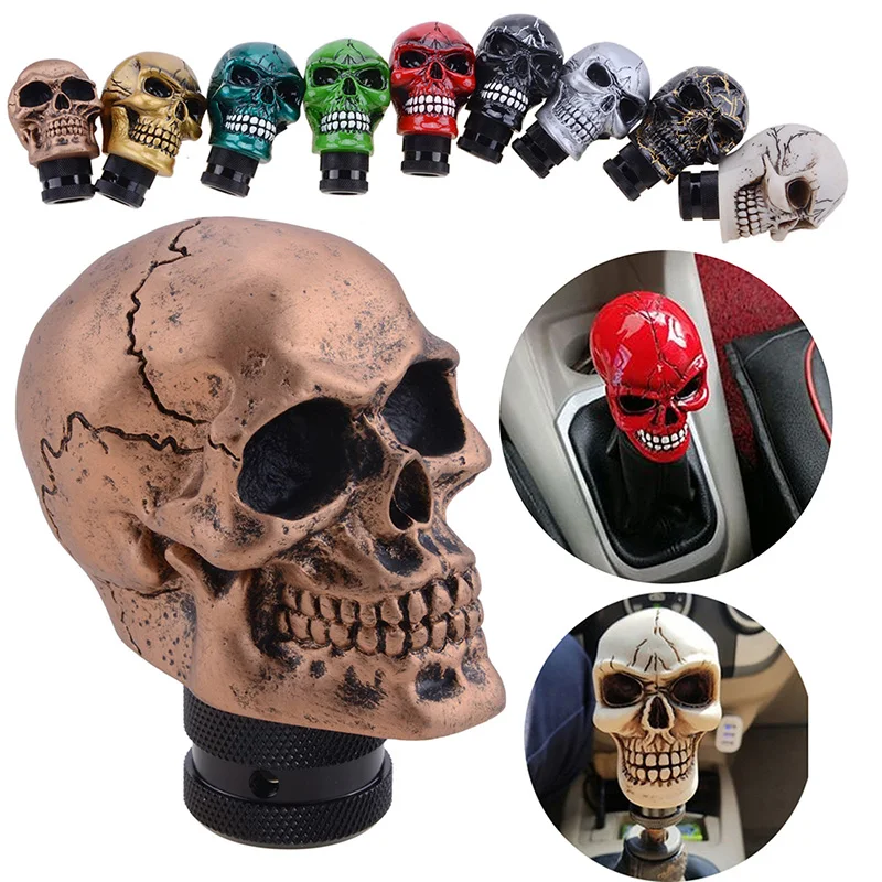 Automatické gombózne radenie gombíka lebka personalizovaná modifikácia športová páka prevodovky prevodové koleso Univerzálna manuálna páka hlavy Auto diely 9 Farba