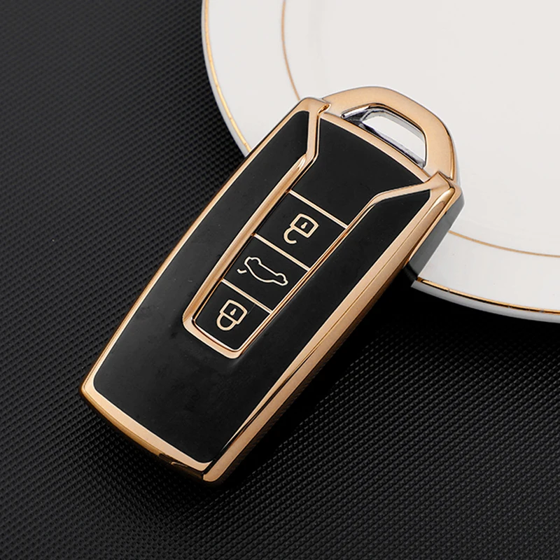 Automatické kľúče kľúča kľúča Ring Ring Shell Držiteľ pre Volkswagen VW Touareg 2018 2019 2020 2021