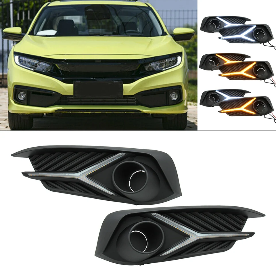 Automatické LED dióda Signál predného otáčania pre indikátor pre honda Civic 10. Gen Sedan 2016 2017 2018 2018 2019 DRL denné svetlá