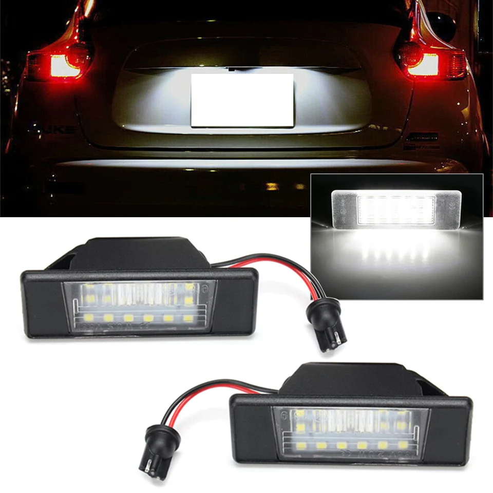 Automatické LED ŠPZ LIGHT LAMP 2X pre NISSAN JUKE VERSA X-TRAIL QASHQAI Teana Armada NV200 Pathfinder pre Infiniti Q50 14-19
