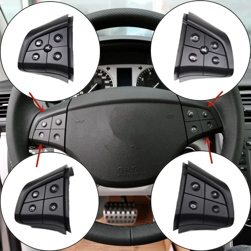 Automatické multifunkčné multifunkčné tlačidlá Spínače volantu Audio Phone Control Key pre Mercedes Bnez W164 W245 W251 ml GL BR Class
