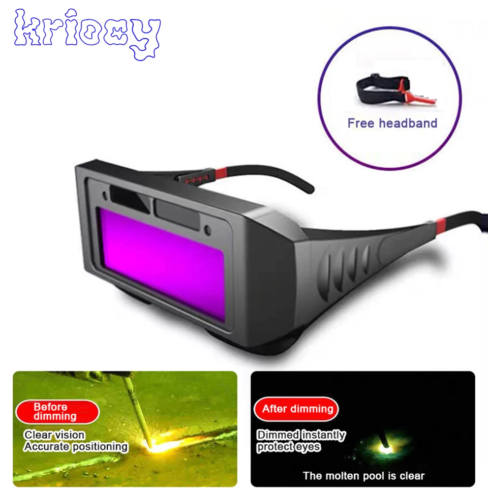 Automatické stmavenie Zváracie prilby automatické zmenu svetla automatické zatemnenie Anti oči shish goggle okuliare Slnečné energetické okuliare okuliare