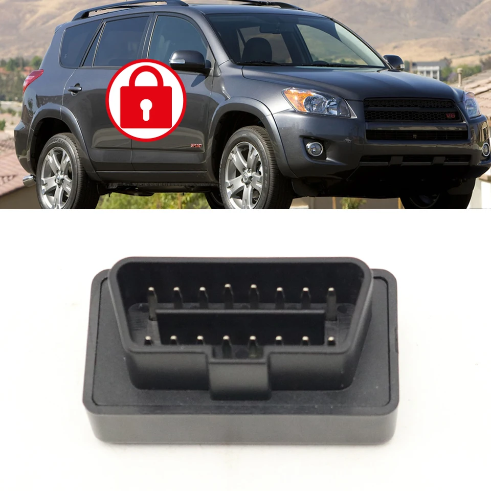 Automatické uzamknutie dverí odomknutie rýchlostného zámku Ovládanie zariadenia OBD Plug Modul pre Toyota Rav4 Camry Verso Yaris Prado Vios Highlander
