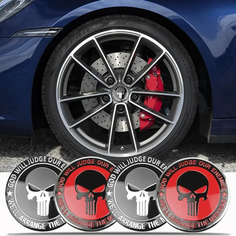 Automatické uzávery automobilu Centrum kolieska Caps lebka auto hubcap nálepka personalizovaná hliníková pneumatika nálepky na nálepku Detské pneumatiky