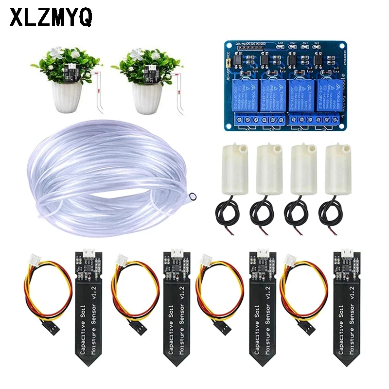 Automatické zavlažovanie DIY Kit zavlažovací systém kapacitný senzor vlhkosti pôdy a vodné čerpadlo pre náradie DIY Arduino Garden Watering DIY