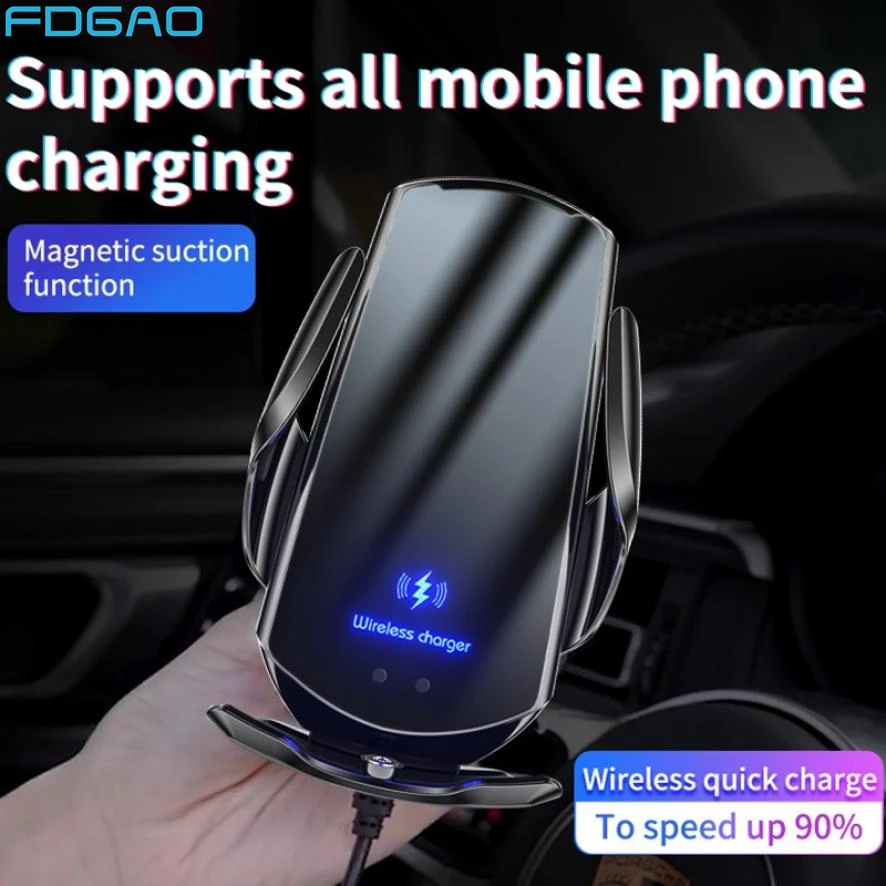 Automatický bezdrôtový nabíjačka automobilu Magnetický typ C USB 15W držiak na nabíjanie telefónu pre iPhone 14 13 Samsung Xiaomi Redmi Huawei