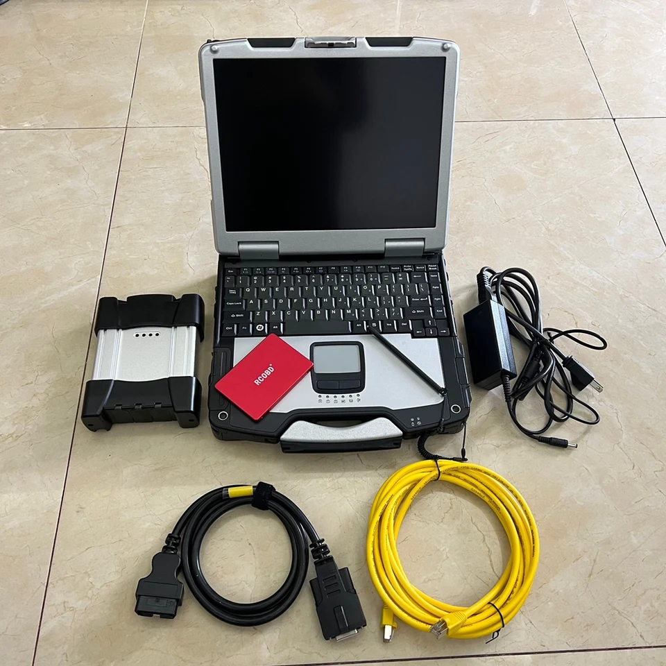 Automatický diagnostický nástroj pre BMW ICOM Ďalšie rozhranie OBD2 Káblové skener Softvér V2024 SSD HDD v BruseBook CF-31 I5 CPU Windows10