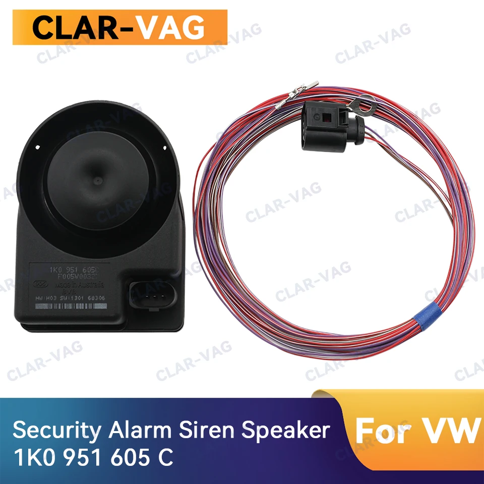 Automatický elektronický alarm roh proti krádeži automobilov reproduktor 1k0 951 605c pre VW Golf Mk5 6 Passat B6 Tiguan pre Audi A4 A5 A6 Q5