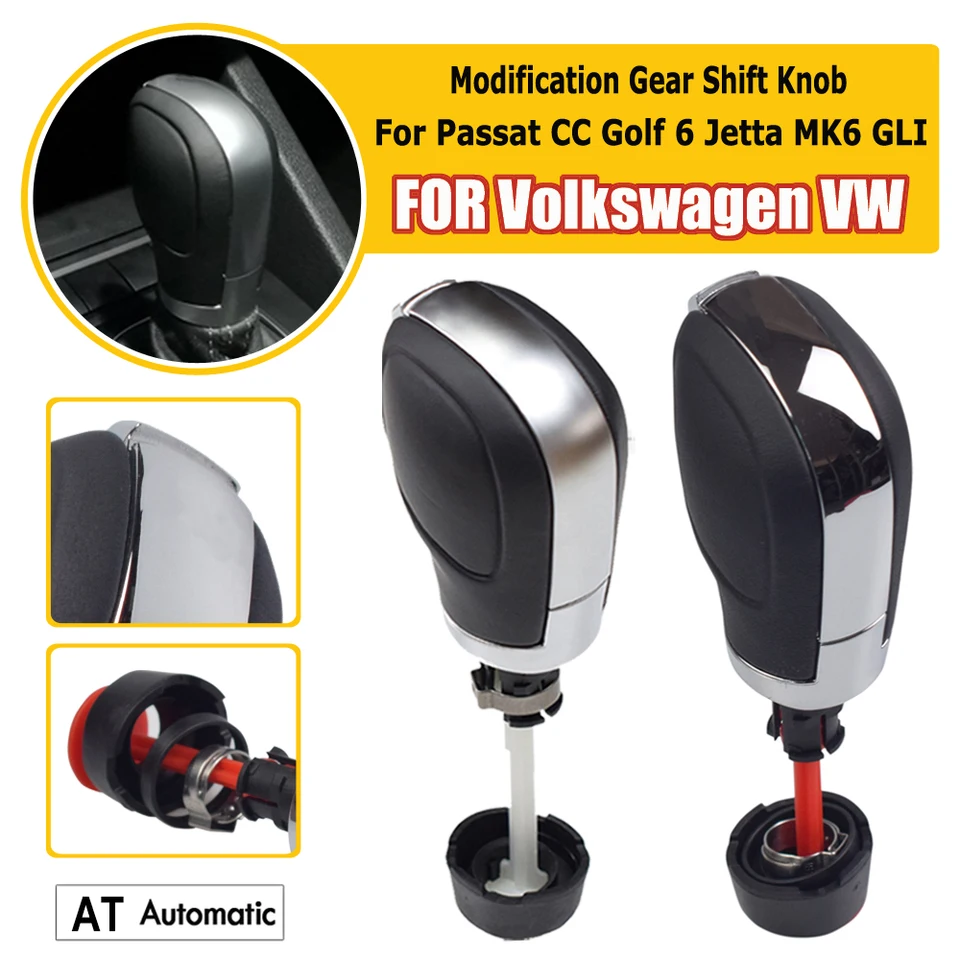 Automatický gombík Gombing Gomb Shift Gomb Abs+Electroplate for VW Passat CC Golf 6 Jetta Mk6 Gli DSG CAR STYLING APTING