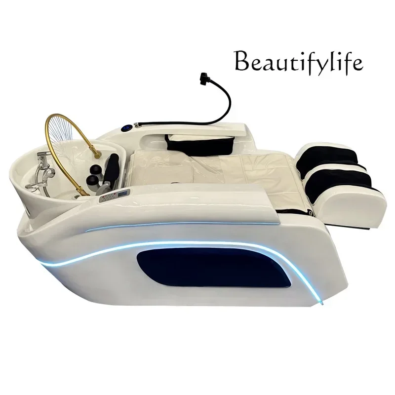 Automatický inteligentný masážny šampón Bed Bed Balber Shop Špeciálne ošetrenie hlavy High-end Ceramic Basin Designer Model