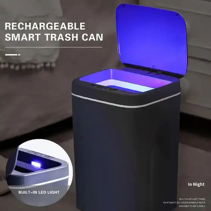 Automatický koša senzora môže elektrický dotykový inteligentný kuchynský kúpeľňa Kúpeľňa vodotesná kotána odpadky s vekom domáci odpad z odpadu 16L