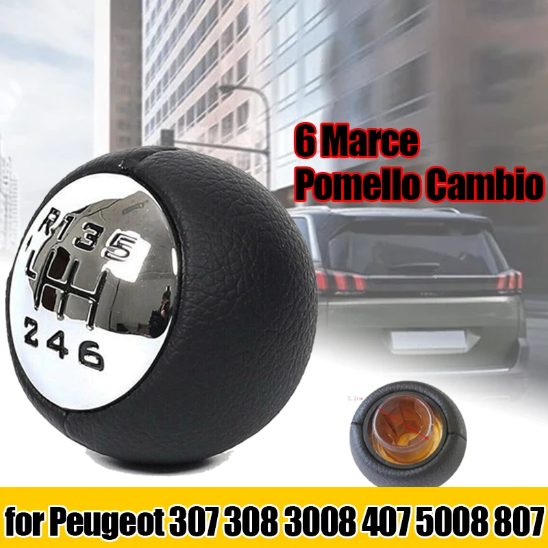 Automatický manuálny gombík prevodovky prevodovky prevodovky 5 Speed ​​6 -Speed ​​Interior diely pre Peugeot 307 308 3008 407 5008 807