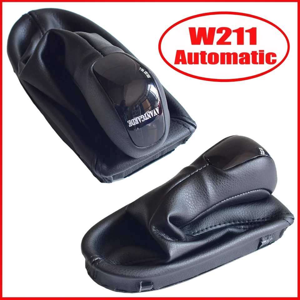 Automatický na MT Can Shift Gear Gomb s koženou topánkou pre Mercedes Benz E Class W211 S211 Elegance Classic Avantgarde