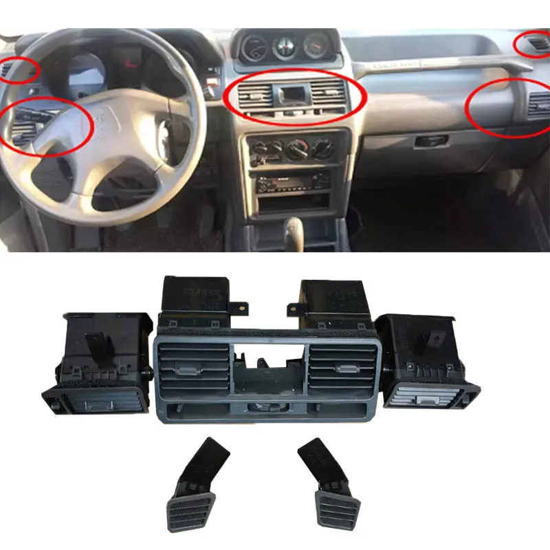 Automatický predný prístrojový prístrojový panel Konzola Vzduch A/C Outlet pre Mitsubishi Pajero Shogun Montero V31 V32 V33 1998 1999