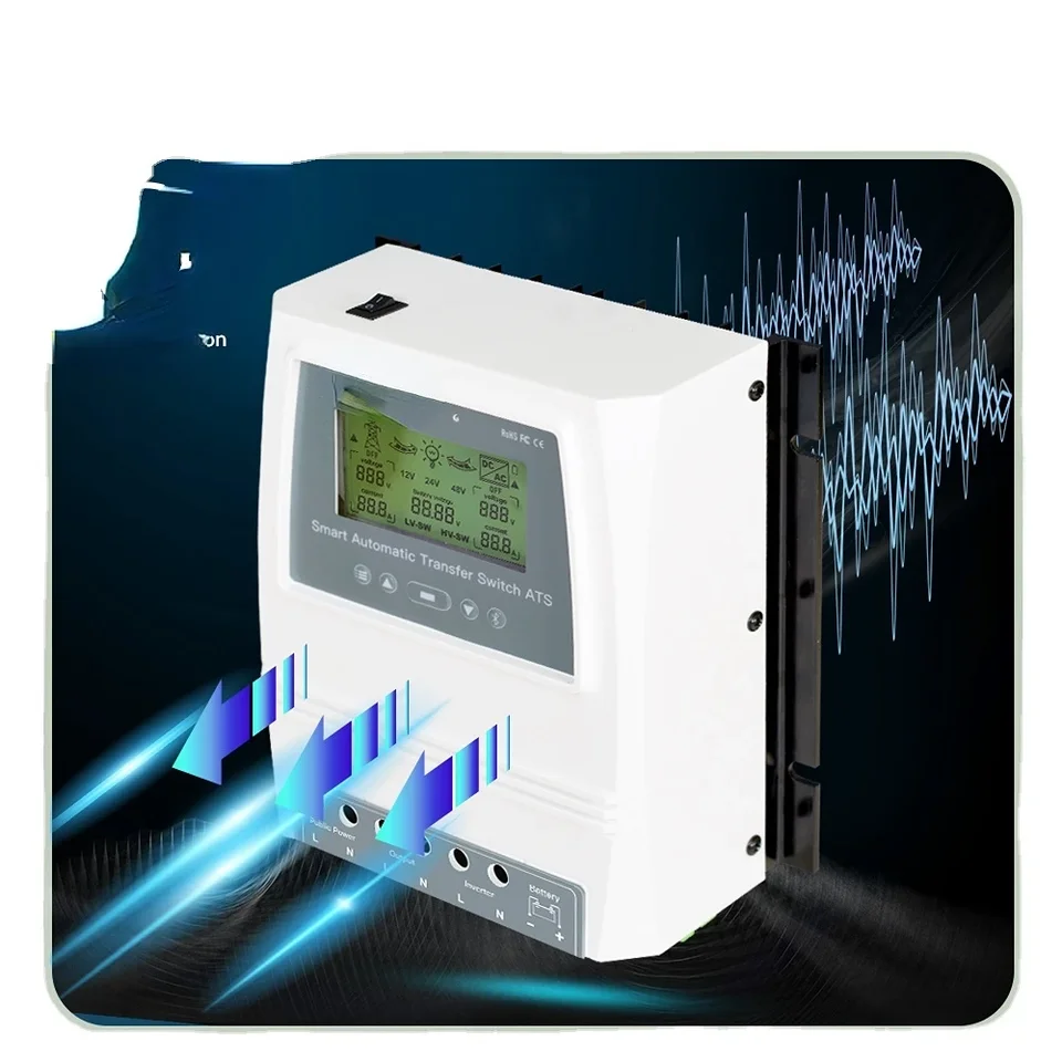 Automatický prenosový prepínač ATS Zmeniť cez prepínač relé automatické vymenovanie energie úsporu Energie Ušetrite elektrinu Bill TUYA SMART