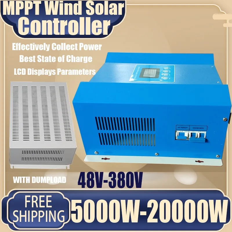 Automatický regulátor pre domáce zariadenie Max. Vstup 5000W-20000 W PWM Hybridný regulátor nabíjania Wind Solar 12v-220V