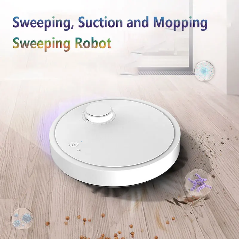 Automatický robot vysávač 3-v-1 inteligentný bezdrôtový zametací mokrý a suchý ultra tenký čistiaci stroj moping inteligentný dom