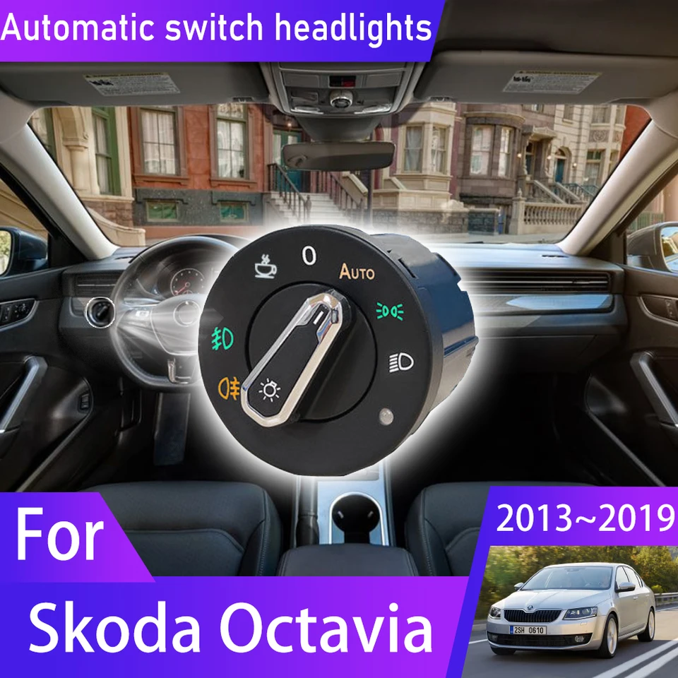 Automatický spínač svetlometov pre SkoDa Octavia 3 MK3 5E Scout 2013 ~ 2019 2016 2017 2018 2018