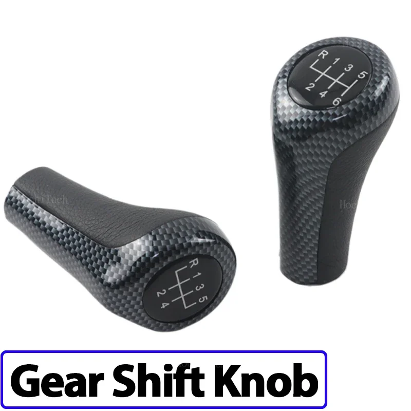 Automatický vzhľad uhlíka 5/6 gombík pre radenie prevodovky pre prevodové vozidlo pre BMW 1 3 5 6er E46 E53 E60 E61 E63 E81 E82 E83 E84 E87 E90 E91 E91 E92