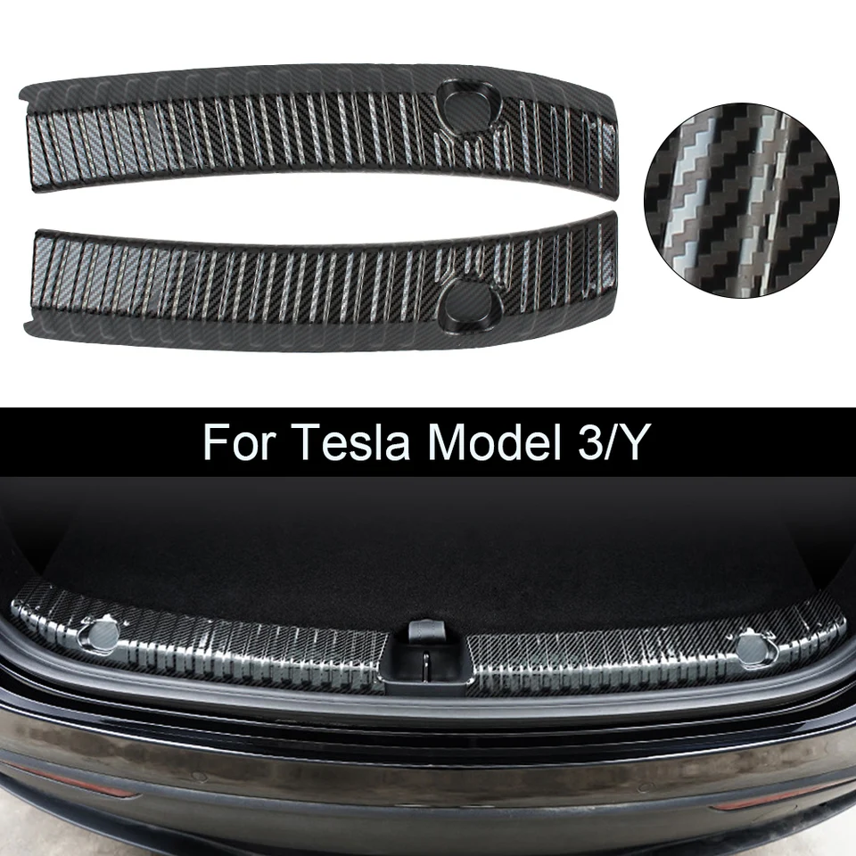 Automatický zadný nárazník nohy pre dosku pre Tesla Model 3/Model Y Zadný kryt chrániča kmeňa Sill 2ks