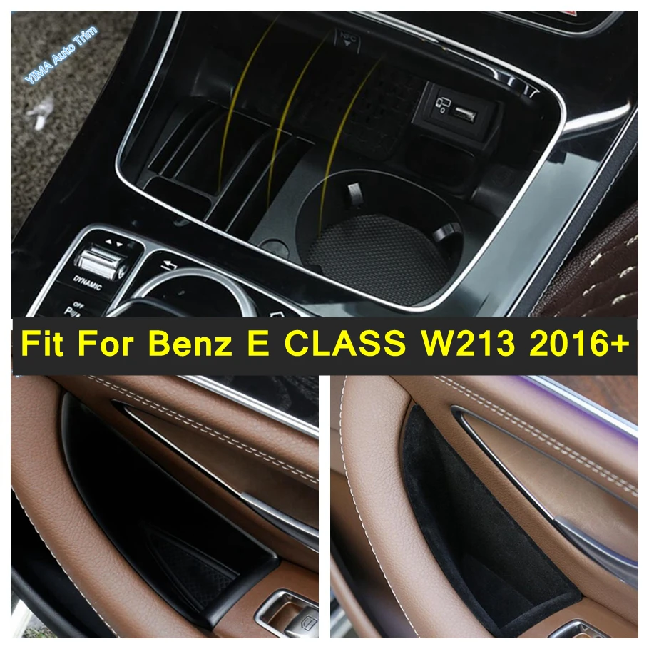 Automatický štýl Vnútorné dvere automobilov a centrálne úložné palety lakťová lakťová lakťová skrinka na skrinku pre krabicu pre Mercedes Benz E Class W213 2016 - 2021