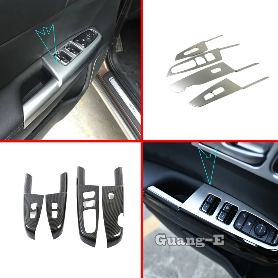 Automobil ABS Vnútorné dvere okenné okenné spínač Panel Panel Panel Tink Lift Rám lakťová lakťová zábradlie pre Kia Sportage KX5 2016 2017 2018