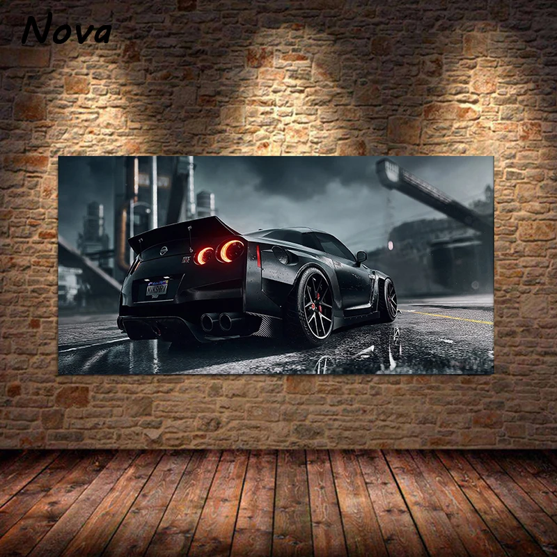 Automobil Art Picture Nissan GTR R34 vs