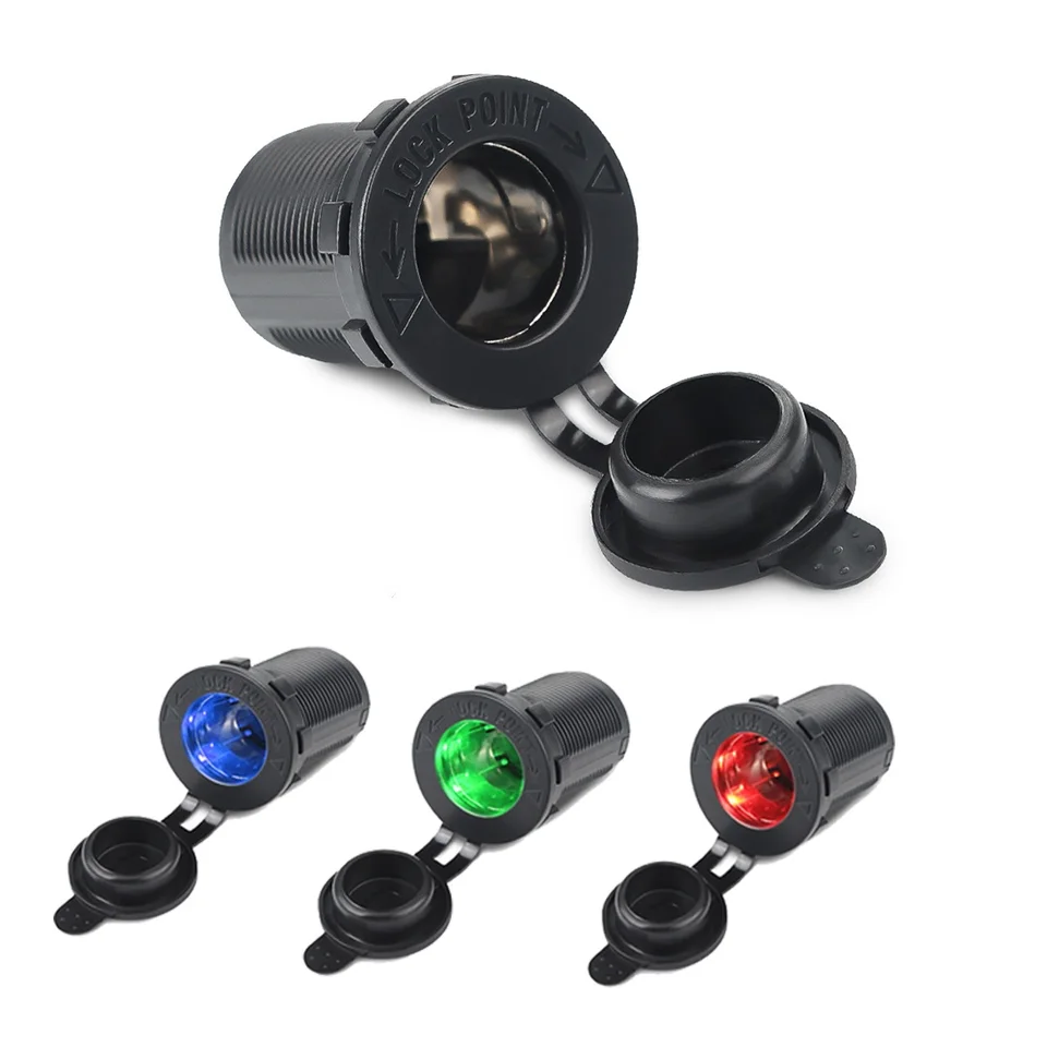 Automobil cigariet na autá Automobil 12v-24V vodotesná adaptácia Zapaľovač pre motocykle pre motocykle námorných lodí RV Traktor ATV Tractor