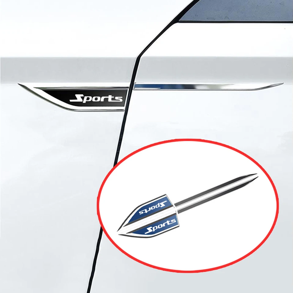 Automobil Fender Side Metal Chrome Zinc Zinc zliatiny Knife Side Sticker Sports Let Logo Znak odznak auta dekorácie nálepka