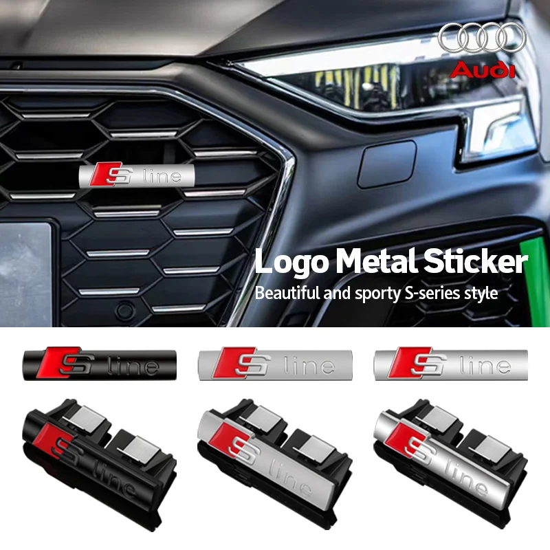 Automobil Grill Grill Front Hood Odznak mriežky pre Audi Sline A4 B7 B8 B9 A3 8P 8V 8L A5 A6 C6 C5 C7 4F A1 A7 A8 Q2 Q2 Q3